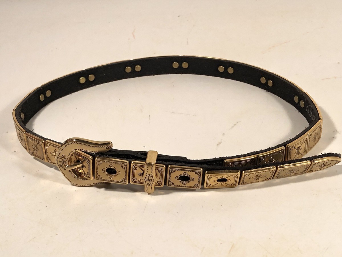 Vintage Brighton 90s Gold Link Belt Sz S 33 display picture 2
