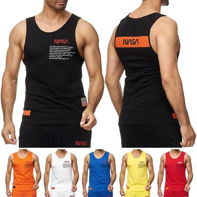 Redbridge Herren Tank Top T-Shirt NASA Logo Ärmellos Tshirts Muskelshirt M1835