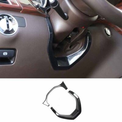 Car Inner Steering Wheel Axle ABS Carbon Fiber Cover Trim For Benz GL ML 2012-15