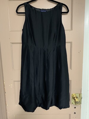 Martin + Osa Black 100% Silk Bubble Dress