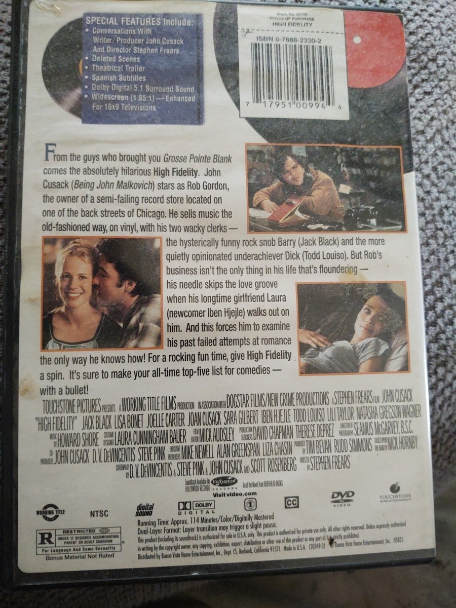 High Fidelity (DVD, 2000) 717951009944| eBay