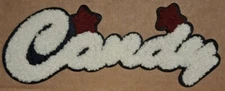 Candy varsity chenille fabric sew on patch