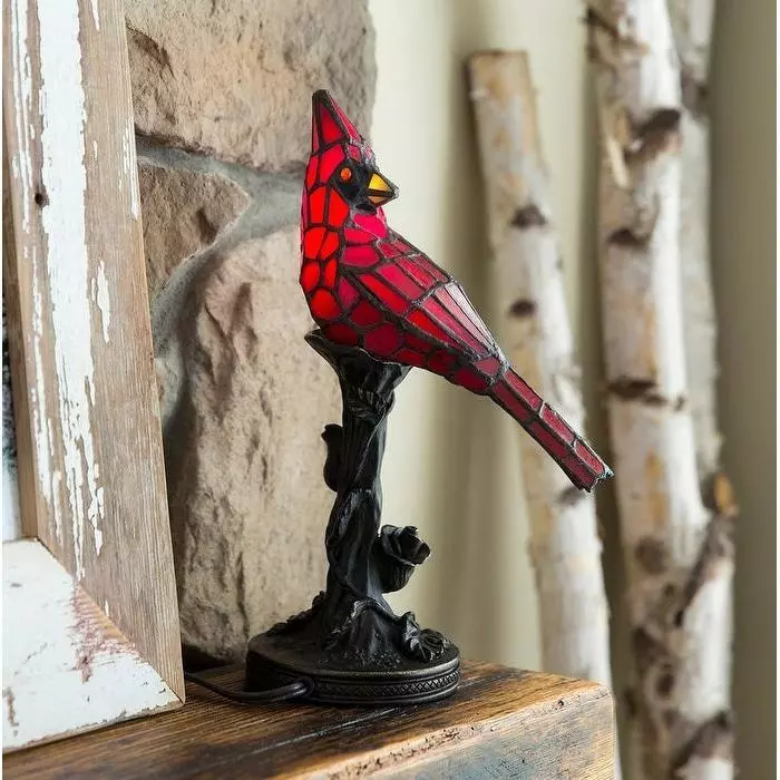 Cardinal stained glass accent table lamp deals