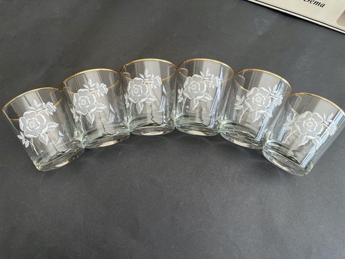 6 VINTAGE DEMA TUDOR ROSE WHISKEY GLASSES ORIGINAL BOX - GREAT CONDITION - Picture 8 of 9