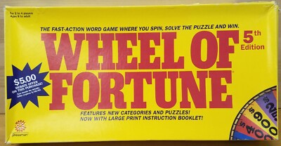 Vintage Wheel of Fortune 5th Edition Pressman 1991 Board