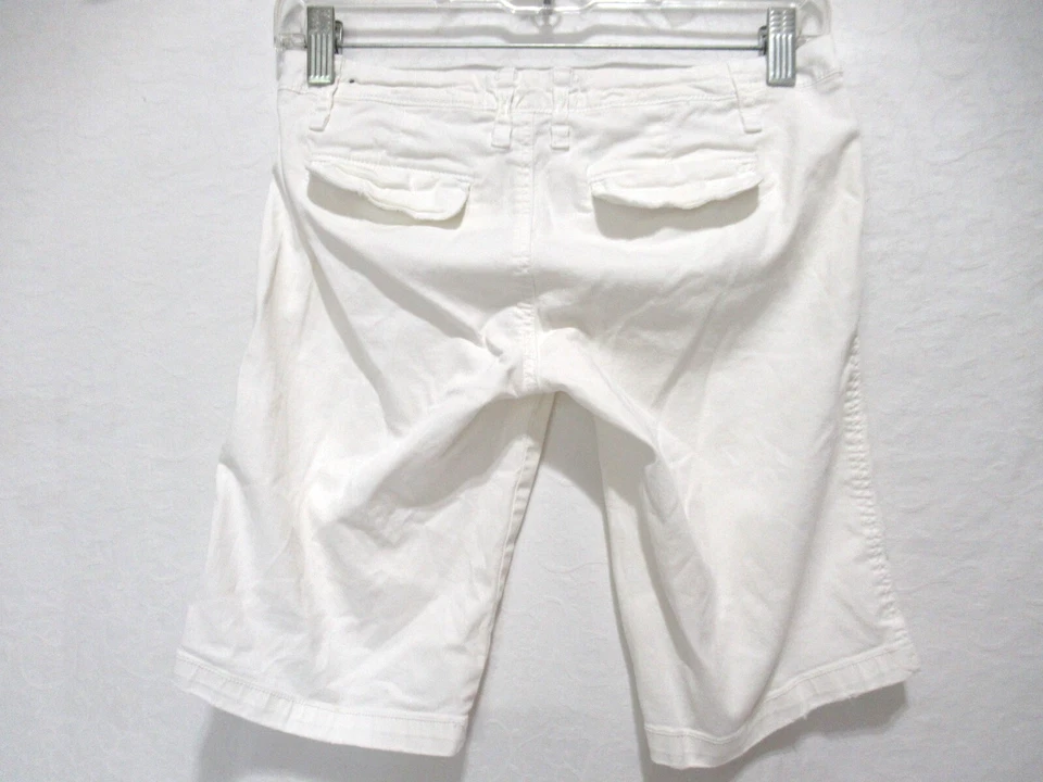 Bermudas Abercrombie & Fitch Y2K Talla 00 Blancas Tiro Súper Bajo Algodón/Elástico Foto 3 de 4