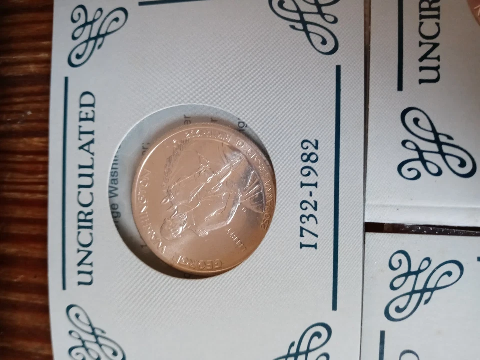 1732-1982 George Washington 90% Silver Proof & UNC Silver Half Dollar Coins, coa - Image 4 of 4