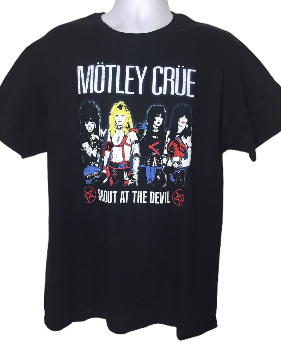 Mötley Crüe バンドTシャツ 80s　モトリー・クルー Motley Crue Vintage 80's Style Shout At The Devil Black Band T