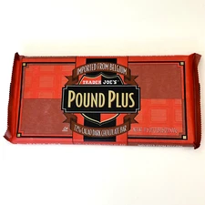 TRADER JOE'S HUGE BELGIUM POUND PLUS 72% DARK CHOCOLATE BAR 1 Lb 1.6 oz