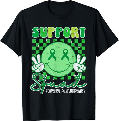 Cerebral Palsy CP Awareness Smile Face Support Crew Squad T-Shirt