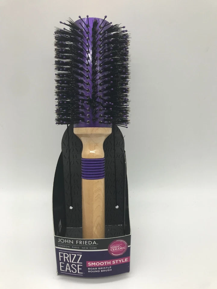 John Frieda.Frizz Facilidad, Estilo Suave, "Cepillo Redondo de Cerdas de Jabalí". Color - Kha/Pr Foto 2 de 3