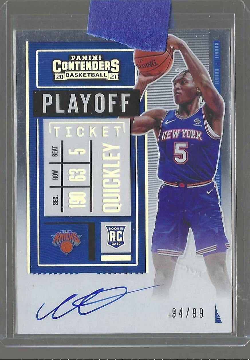 2020-21 Contenders Rookie Playoff Ticket Immanuel Quickley  RC Autograph #/99