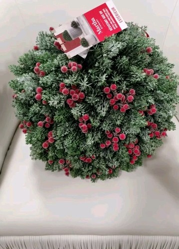 Martha Stewart BOLA DE PLANTA DE BESO TOPIARIO COLGANTE Helecho de Invierno PIP Bayas NUEVO - Imagen 8 de 19