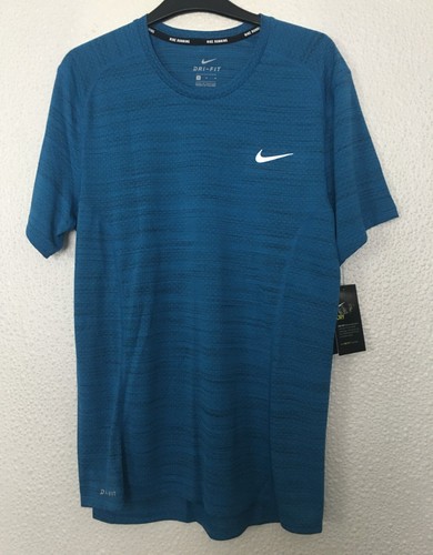 Nike Running Men's Dri-Fit Aqua Marine Tee Shirt - Size: M - New with Tags - Picture 3 of 5