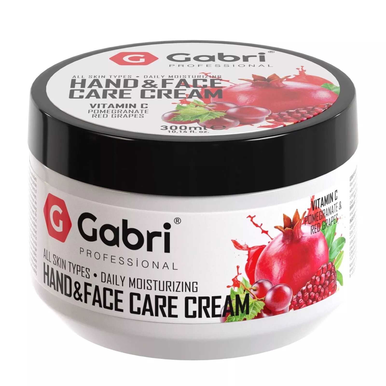 Gabri Professional Hand & Face Moisturising Cream Vitamin C Pomegranate & Grapes