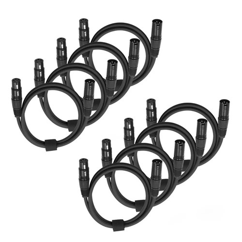 10x DMX Kabel 1-2m 3-Pin XLR Kabel DMX512 Signalkabel für Moving head Par Licht. - Afbeelding 5 van 24