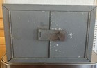 Vintage Metal Locker  Storage Box Mini Locker 2 Hinged Doors