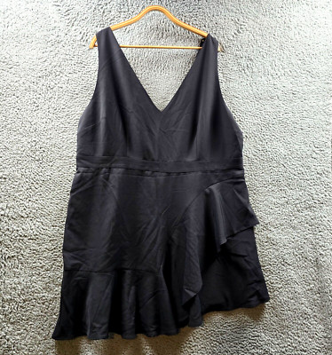 Cooper St Womens A-line Dress Size 24 Black Sleeveless V-Neck