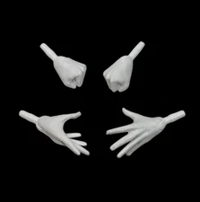 MARVEL LEGENDS FEMALE HANDS & FISTS (4) PARTS ONLY WHITE CUSTOM KITBASH FIGURE