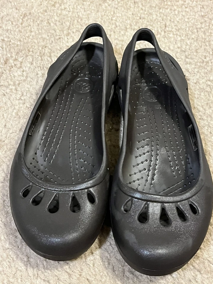 CROCS MUJER KADEE BALLET ZAPATOS PLANOS CONFORT MARRÓN TALLA 7 Foto 2 de 4