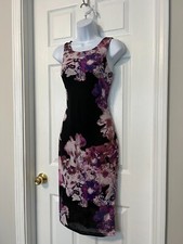 JENNIFER LOPEZ Multicolor Stretch Floral Dress Sz 2