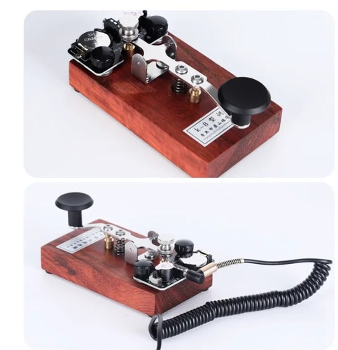 K-8 Chiave di addestramento manuale CW Morse Code Keyer + Tastiera pratica suono e luce - Foto 6 di 7