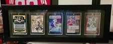 Trading Card Display Case 5 Sport Pokemon MTG Wood Frame 35PT Magnetic Holders