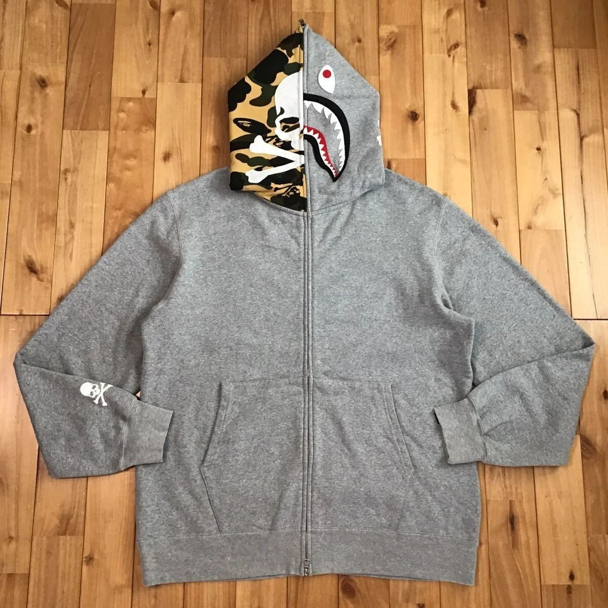 BAPE vs mastermind shark full zip hoodie Gray A Bathing Ape Size XXL | eBay