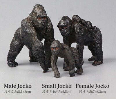 3pcs Jocko Gorilla Animal Toy PVC Action Figure Doll Kids Toys
