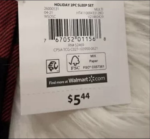 Holiday Time Christmas Buffalo Plaid Pajamas Set Black Red Size 5T Girls Boys - Picture 6 of 7