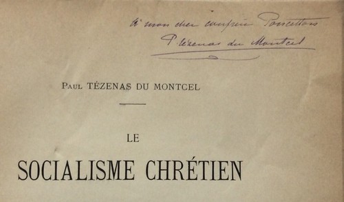 EO 1893 Tézenas du Montcel LE SOCIALISME CHRÉTIEN Signé dédicace - Picture 2 of 2
