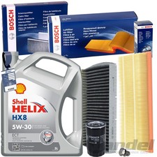 BOSCH FILTERSET+SHELL 5W30 ÖL passend für AUDI A3 8L VW BORA GOLF 4 BEETLE 1C TT