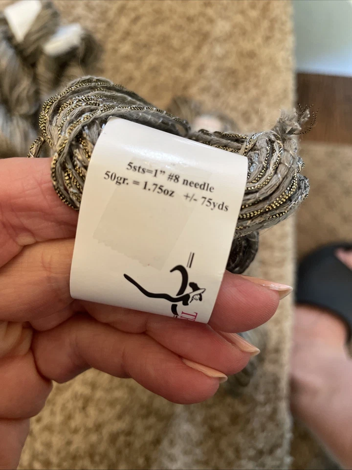 Trendsetter Hilos Zoe Gris Variegado Taupe Algodón Viscosa 50g 75 Yardas Lote De 6 Foto 4 de 4