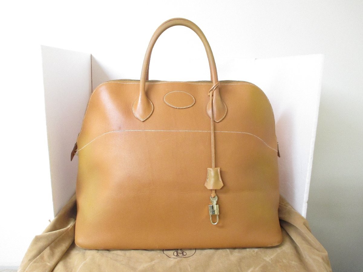 Hermes Bolide 45 V Engraved Gold HD Handbag Tote Bag 401735