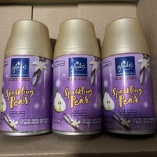 3 Pack Glade Automatic Spray Refills Limited Edition Sparkling Pear Vanilla 6.2