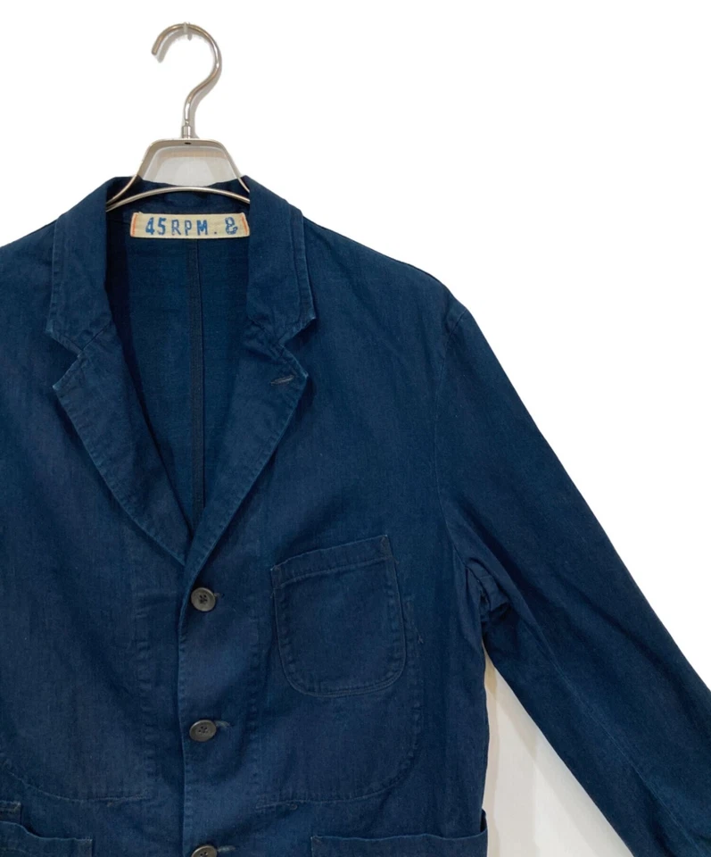 Chaqueta a medida de algodón 45 rpm 45R para hombre azul marino talla 4 hecha en Japón ligera Foto 3 de 4