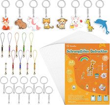 40 Stück Schrumpffolie Set-A4 Schrumpffolie Bedruckbar zum Basteln mit Blank Sch