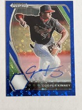 8/25 Blue Donut Circles Auto PDP34 Cooper Kinney 2021 Prizm Draft Picks Baseball