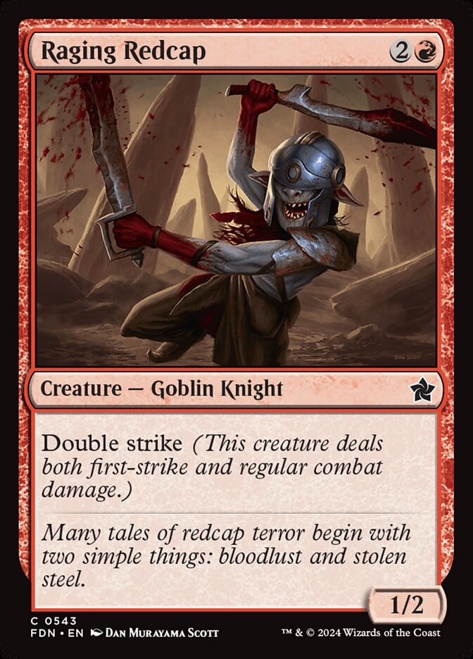 RAGING REDCAP Common Foundations NM MTG