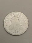 1847 Seated Liberty Silver Quarter 25c