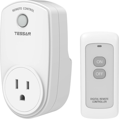 Remote Control Outlet, TESSAN Wireless Electrical Plug Switch for Lights, Lamps,