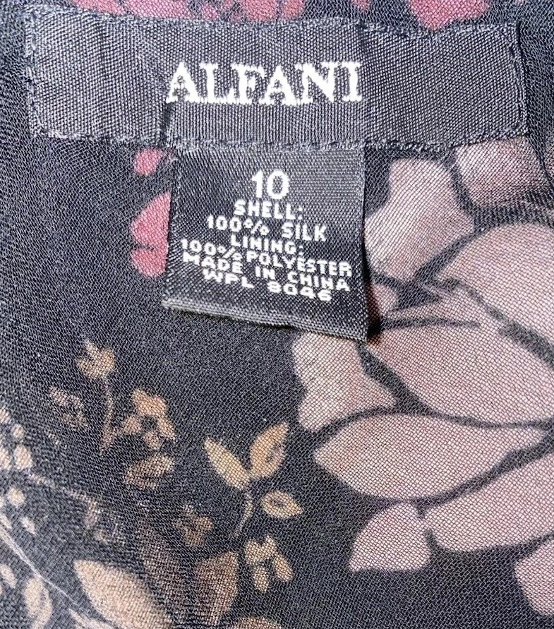 Vestido De Colección Años 90 Para Mujer Negro Seda Floral Capucha Cuello Talla 10 Bruja Grunge Hada Gótico Foto 3 de 4
