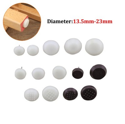 13.5-23mm White/Brown Anti Slip Nylon Furniture Foot Nails For Table/Chair Feet
