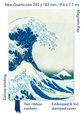 Katsushika Hokusai: The Great Wave (Foiled Quarto Journal) | 2024
