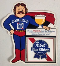 Vintage Pabst Blue Ribbon "Cool Blue" Sticker (WT5)