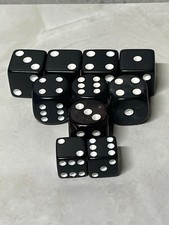 Black Dice lot of 10 - assorted sizes and materials
