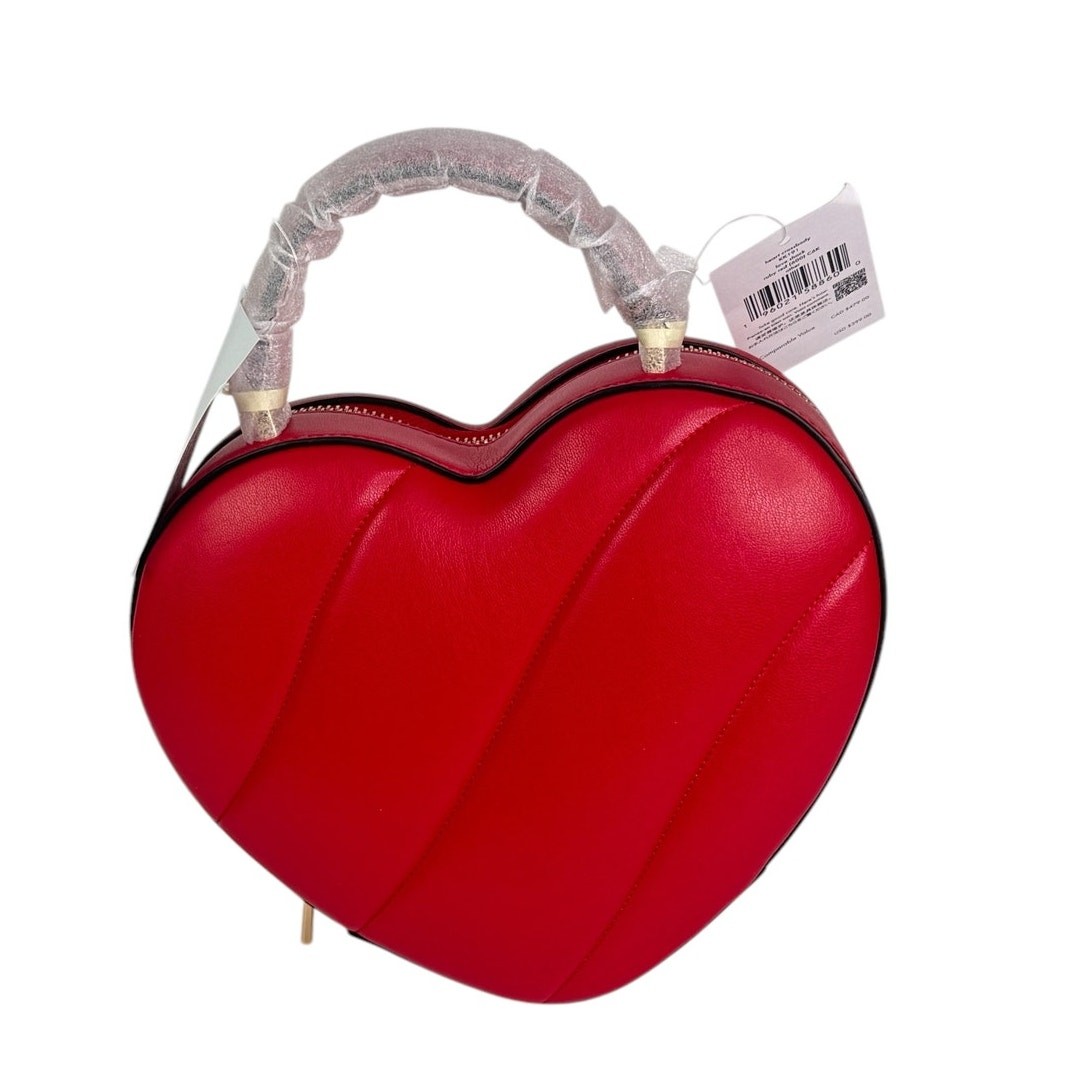 Kate Spade Love Shack Quilted 3D Heart Crossbody Bag in Ruby Red thumbnail 12