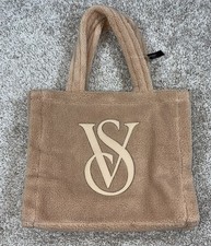Tote Bag - Victoria's Secret Large Cozy Plush Fleece Brown Sherpa New with tags