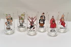 Vintage Complete Set 6 Popeye 1975 Coke Kollect a Set Series Collector Glasses