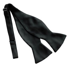 Noeud Papillon Segni & Disegni Noir Satin - Noir -  FABRIQUE EN ITALIE.